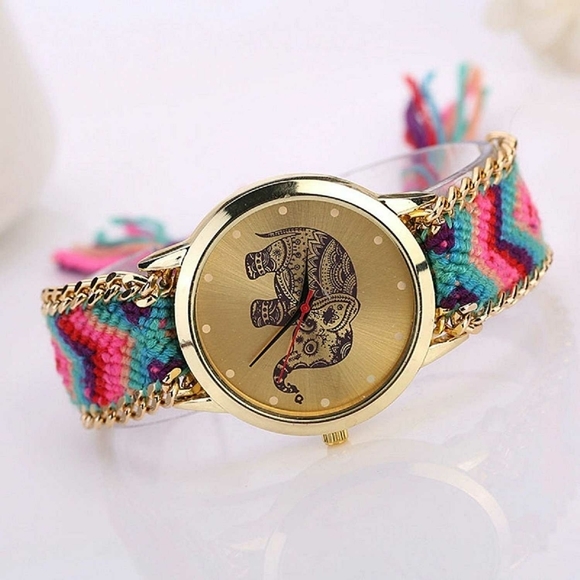 Boho Elephant Friendship Bracelet Watch - Picture 2 of 5